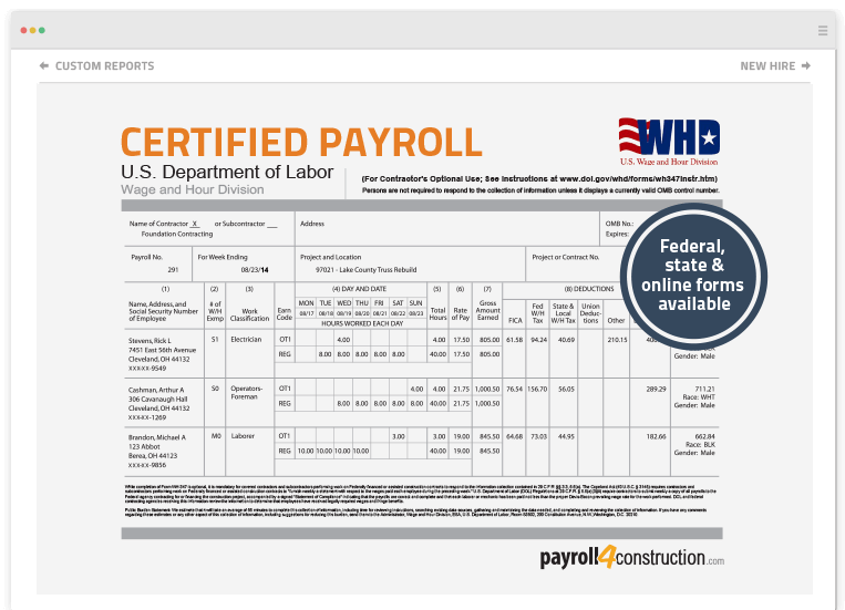 certified payroll screenshot